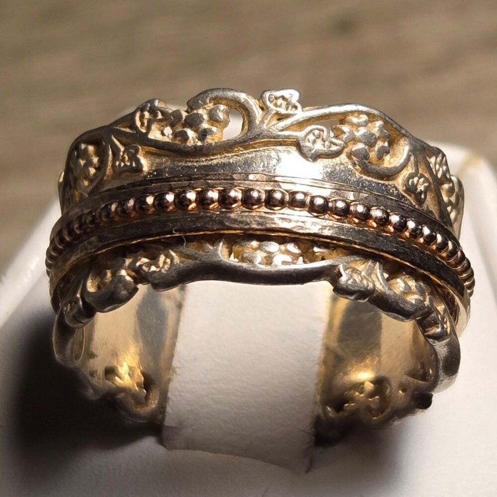 Fidget vintage sterling silver ring sz 9